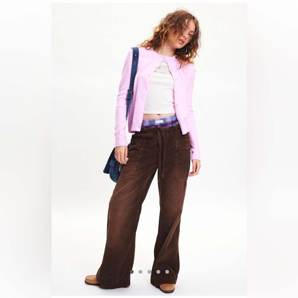 Urban Outfitters Amelie Brown Corduroy Pull-On Pant